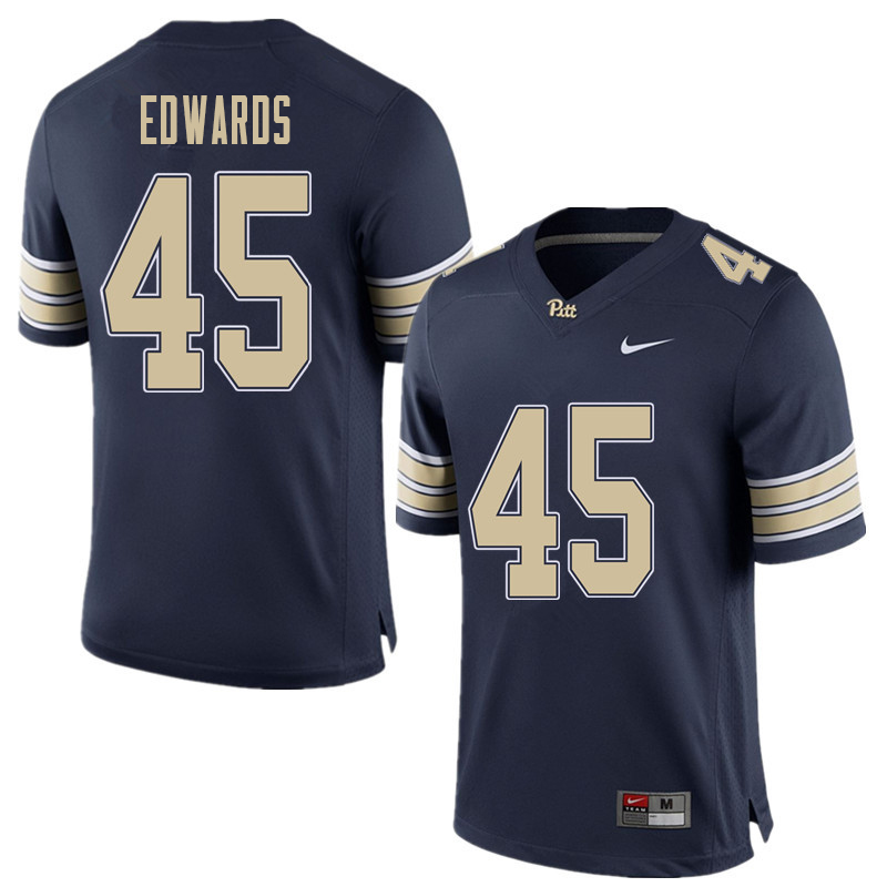 Men #45 Devon Edwards Pittsburgh Panthers College Football Jerseys Sale-Home Blue